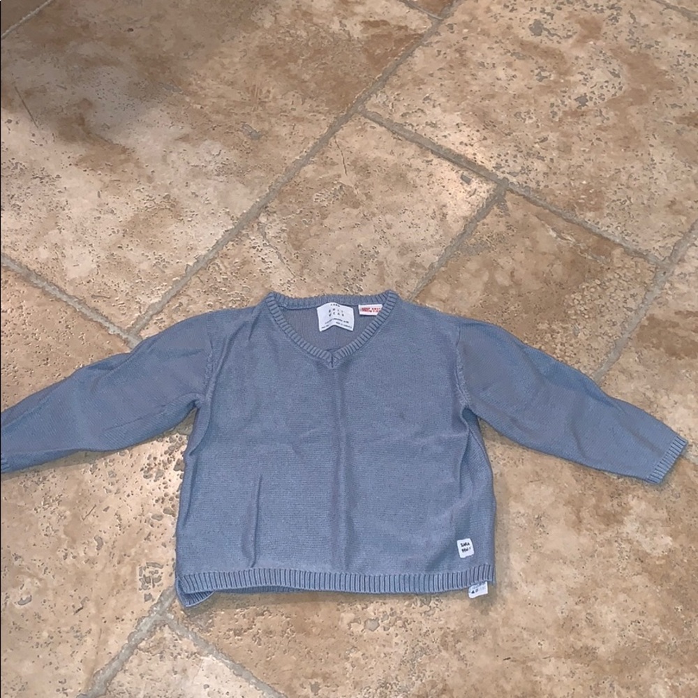 Zara 12-18 months v neck knit sweater baby boy